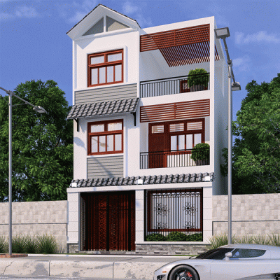 Thiết Kế Kiến Trúc Nhà Chị Phượng